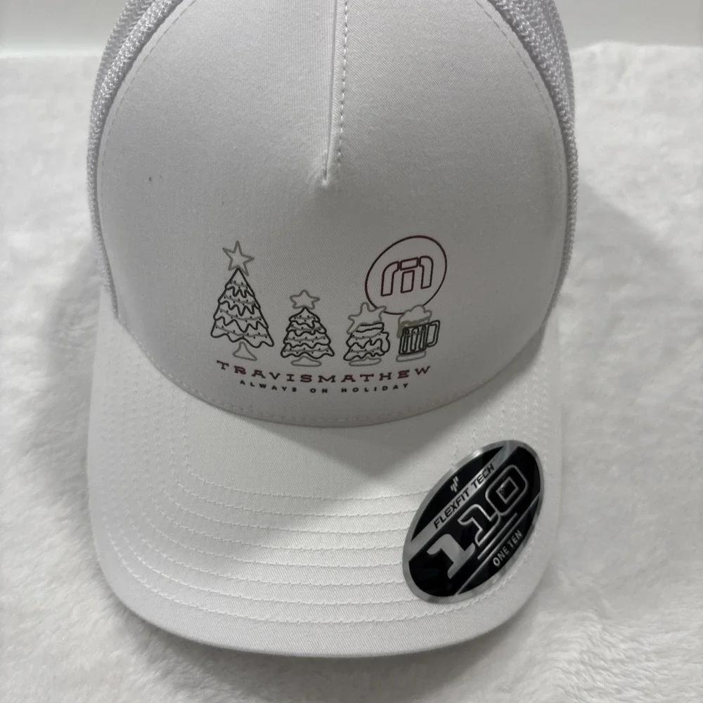 Travis Matthew Golf Caps, White, Limited Edition Holiday Design